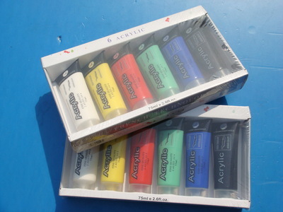 【6色75ml 布彩顏料 丙烯顏料 紡織顏料 廠家直銷 免檢產品】價格,廠家,圖片,美術顏料,上海聯(lián)峰文化用品-